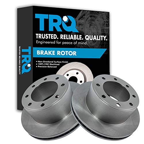 TRQ Rear Disc Brake Rotor Pair Set for 2005-2012 Ford F250 Super Duty Truck / 2005-2012 Ford F350 Super Duty Truck
