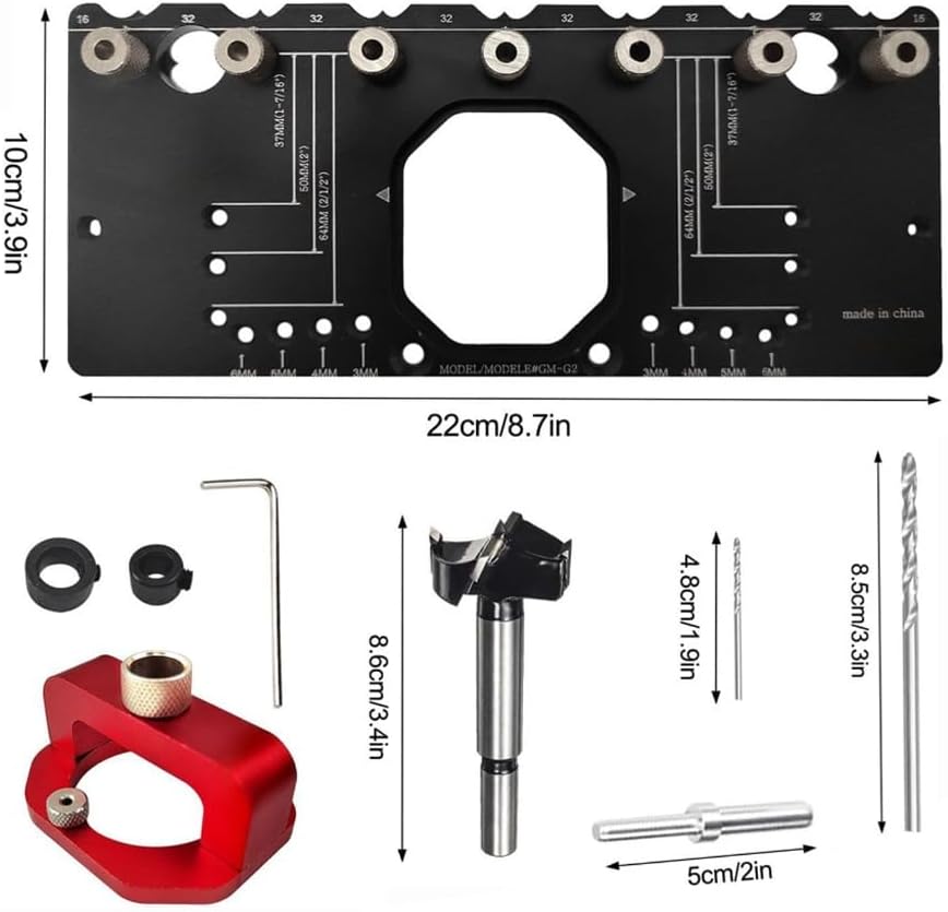 Hinge Drilling Hole Puncher Cabinet Door Hinge Jig 35mm Drill Guid