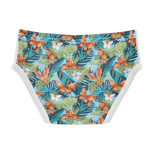 visesunny Boys Cotton Underwear Palm Leaf Butterfly Printed Toddler Soft Training Briefs Size 2T-8Y for Kids2