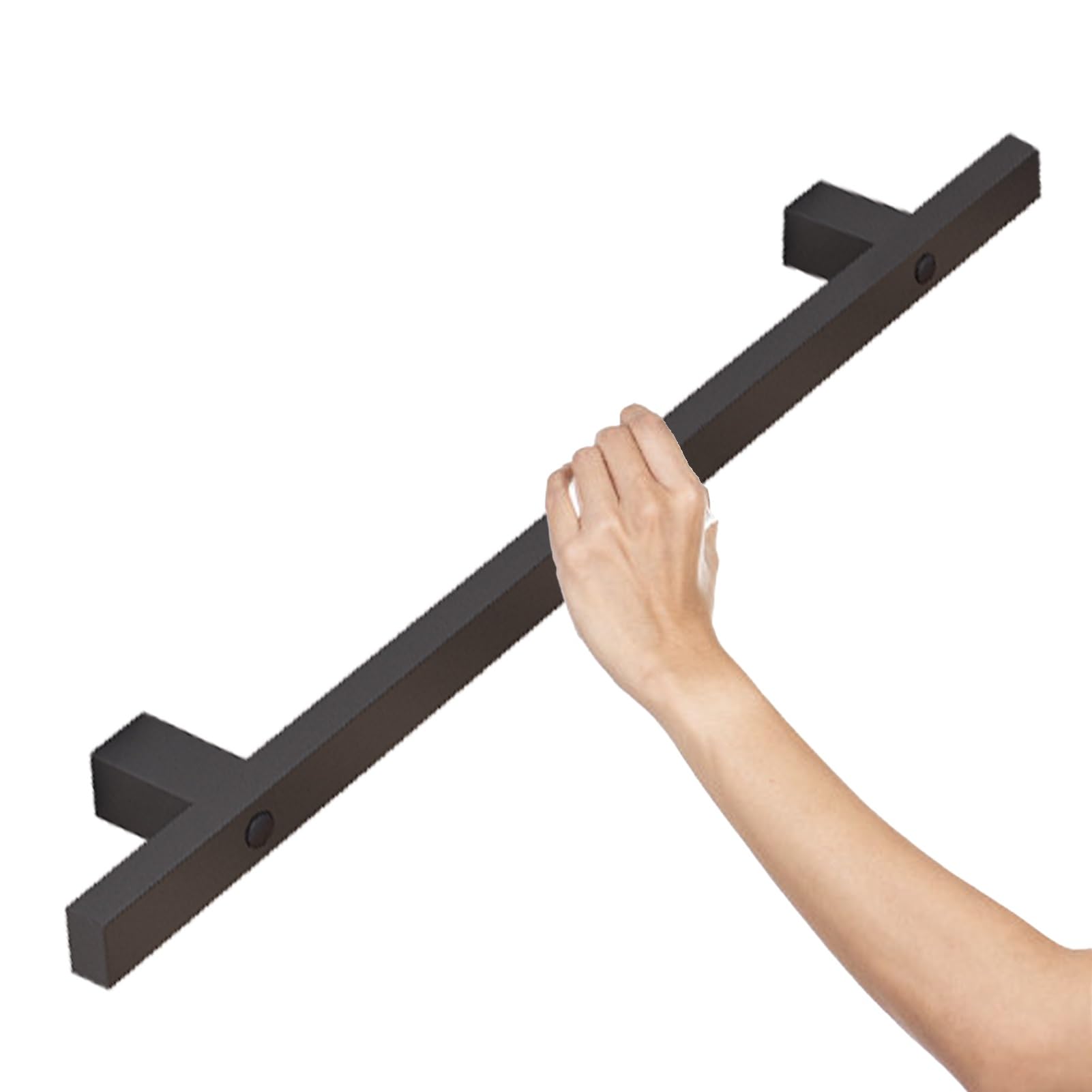 Fkxsxaz Black Stair Handrail For Walls - Complete Kit. Staircases Railing Handrails Banister Hand Rail Non-Slip Support Indoor Outdoor Wall Mount Grab Bar Safety Handles, (2.6Ft/80Cm)