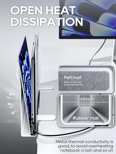 Soporte para Laptop Bajo Escritorio con Organizadores y Ganchos miniatura 4