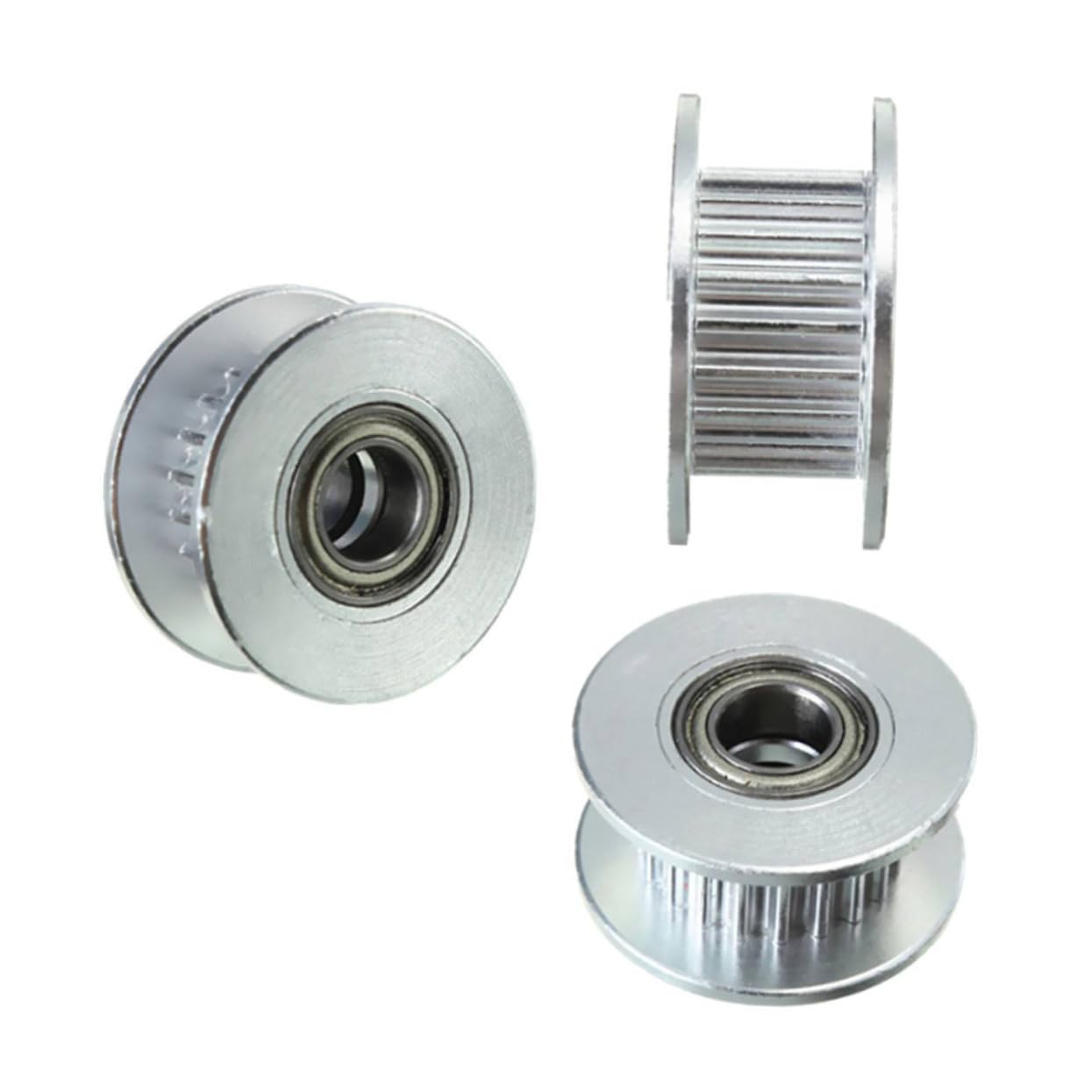 NAMOARLY 10pcs Belt Pulley Synchronous Wheel Pulley Silver Timing Pulley Wheel Timing Belt Pulley