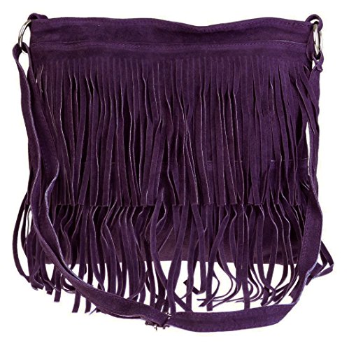 Girly HandBags - Bolso al hombro de Material Sintético para mujer morado oscuro