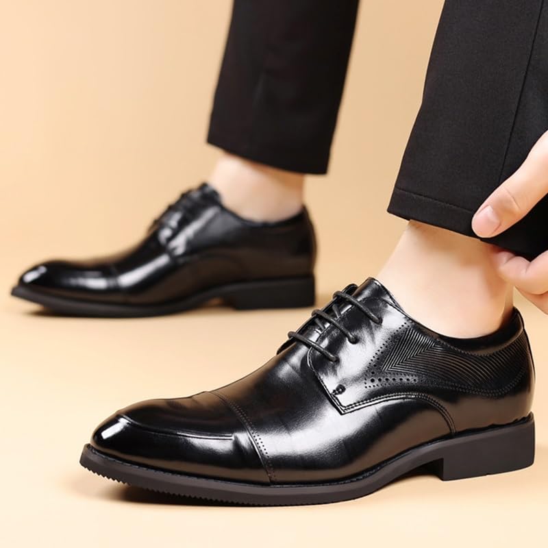 Men's Dress Shoes Classic Lace Up Formal Tuxedo Derby Shoes Business Casual Wedding Oxfords Shoes2