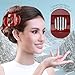 RC ROCHE ORNAMENT 6 Pcs Womens Square Strong Grip Secure Hold Inner Teeth Styling Plastic Comfortable Curve No Slip Beauty Accessory Girls Ladies Claw Clamp Clip, Medium Classic