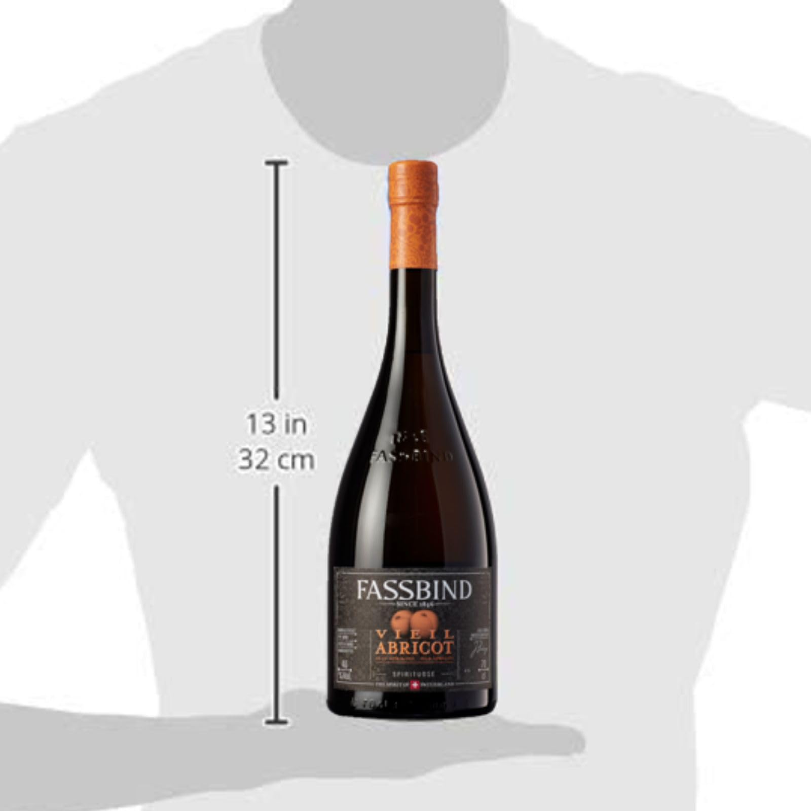 Fassbind Vieil Abricot (1 x 0.7 l) - Edler Schweizer Obstbrand aus der traditionellen Aprikosen-Sorte «Royal Luizet» mit 40% vol. Alkohol