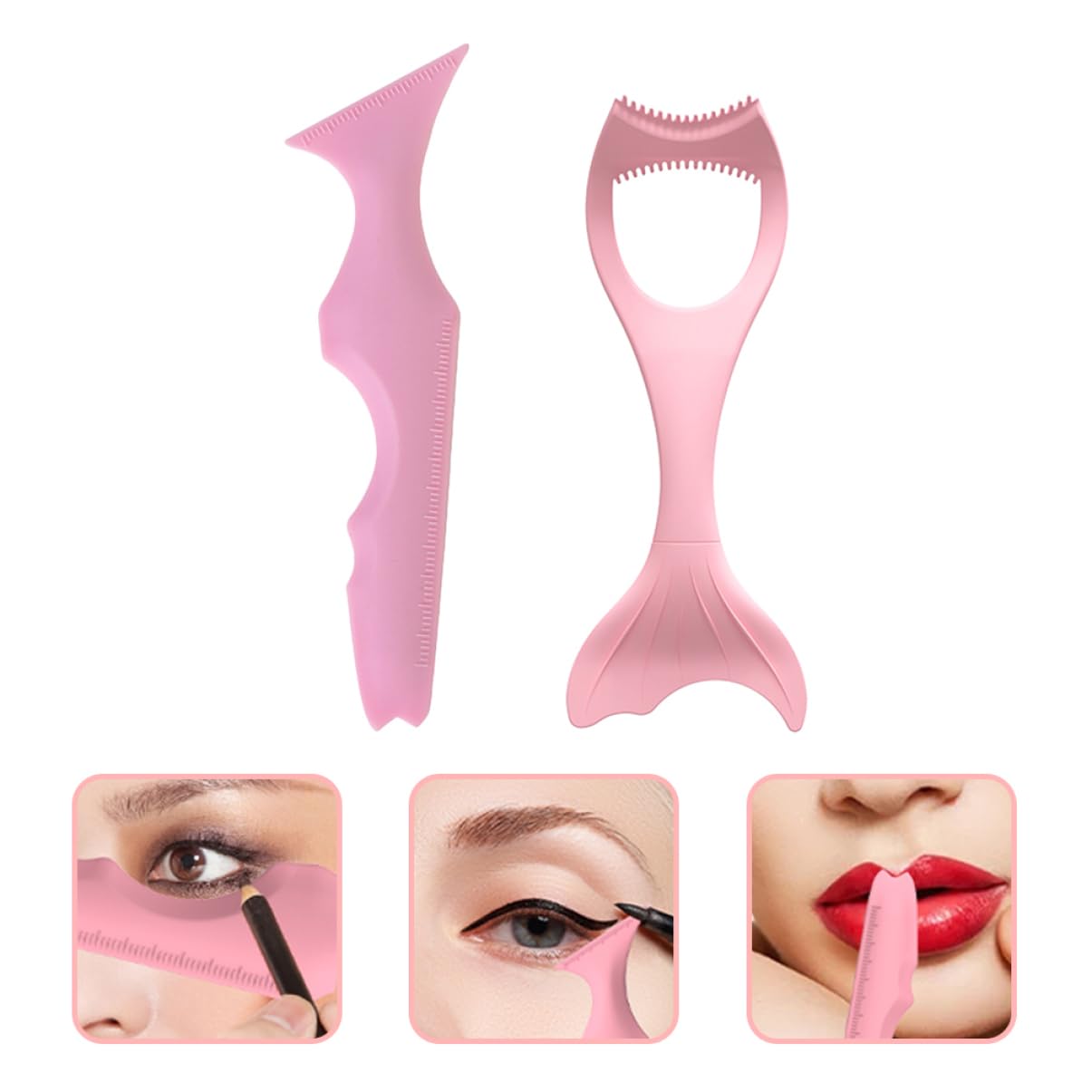 minkissy 8pièces Pochoirs Silicone Pour Eyeliner Outil De Maquillage Pratique Pour Débutantes Et Professionnelles Guide De Fard à Paupières Et Application De Mascara Facile à Nettoyer