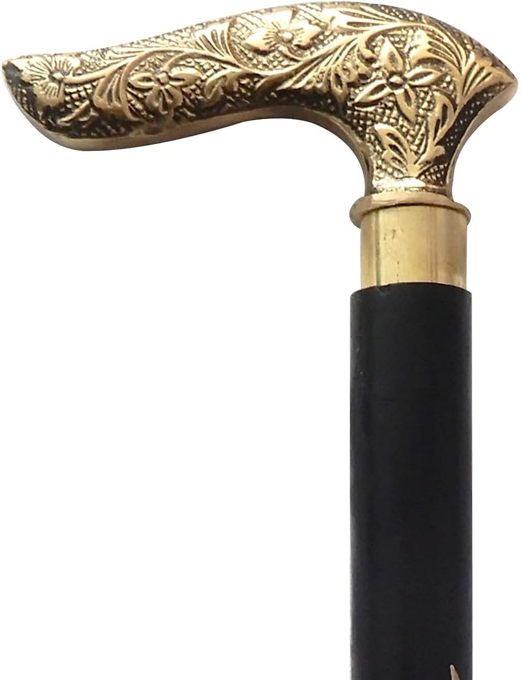 Halloween Walking Cane (37 Inch) Unique Gentleman Decorative Wooden Folding Walking Sticks with Brass Inlay Design Handle for Senior CitizenWalking Sticks and Canes for Men/Women/Seniors : Clothing, Shoes & Jewelry