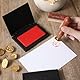 JIEYAO Stempelkissen Rot, Professionelles Fingerabdruck Stempelkissen Schnell Trocknend Imprint Stempelkissen Filz 4,1 X 2,95 Zoll Tragbares Stempel Daumenabdruck Tintenkissen Für Handstempel Büro