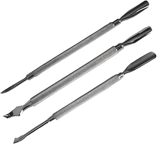 Beavorty 3 Pçs Ferramentas De Unhas Ferramentas De Manicure Ferramentas De Limpeza Colher De Cutícula Ferramenta De Cutícula De Unhas Removedor De Cutícula De Aço Empurrador De Cutícula De