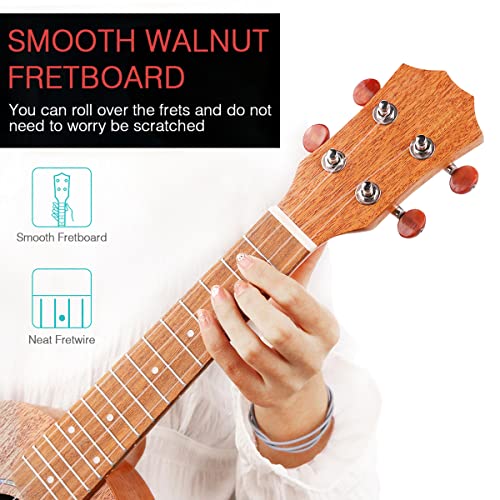 Btuty Ukulélé Soprano 21/23 Inch Acoustic Ukulele Kit Mahogany Plywood Ukelele with Gig Bag Uke Strap Spare Strings Clip… - Les Beatles, Paul McCartney, John Lennon, RIngo Starr, George Harrison Btuty Ukulélé Soprano 21/23 Inch Acoustic Ukulele Kit Mahogany Plywood Ukelele with Gig Bag Uke Strap Spare Strings Clip… – Image 7
