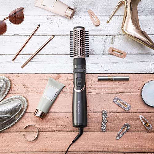 Remington Warmluftbürste rotierend (automatisch) Curl & Straight 3-in-1 Ionen Styler: Volumen, Locken & glatte Styles, 4 Aufsätze (Volumenstyler, Lockenstab, Stylingkonzentrator, Paddlebürste) AS8606