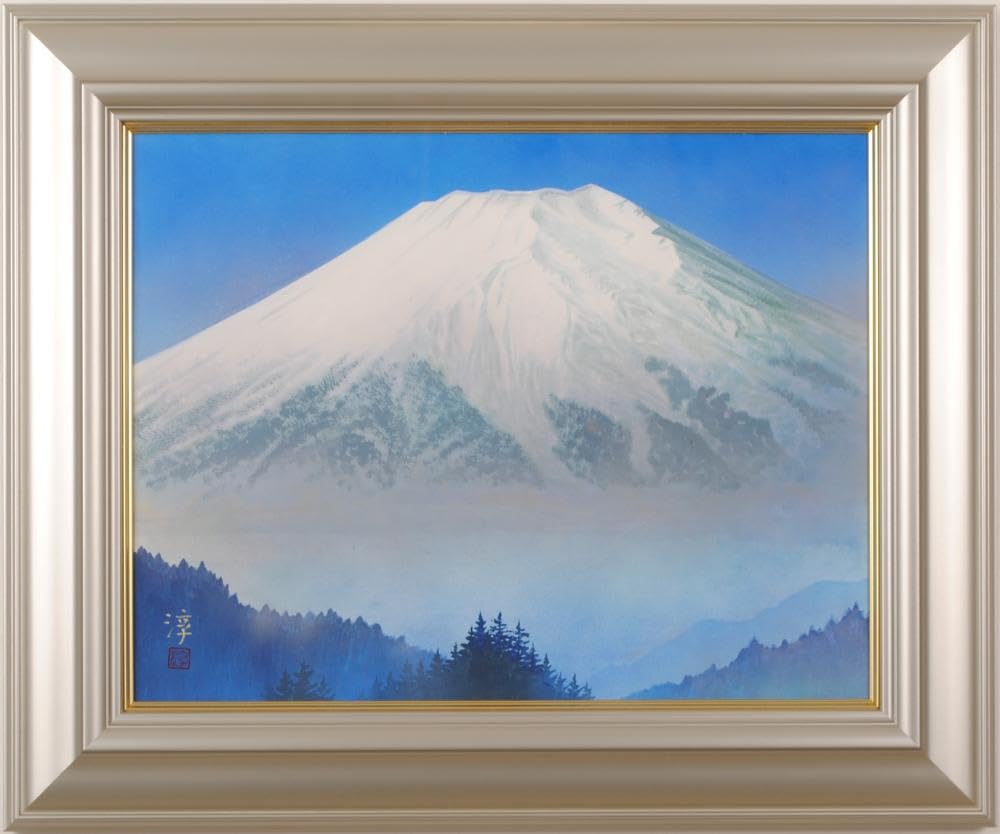 Amazon.co.jp: 神崎淳 不二 富士山 絵画 風景画 和風 日本画 一点物