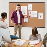 Board2by Extra Large Cork Bulletin Board 60" X 36", Black Aluminum Framed 5'x3' Corkboard for Wall, Wall Mounted Notice Pin Board with 18 Push Pins for School, Home & Office - Image 2