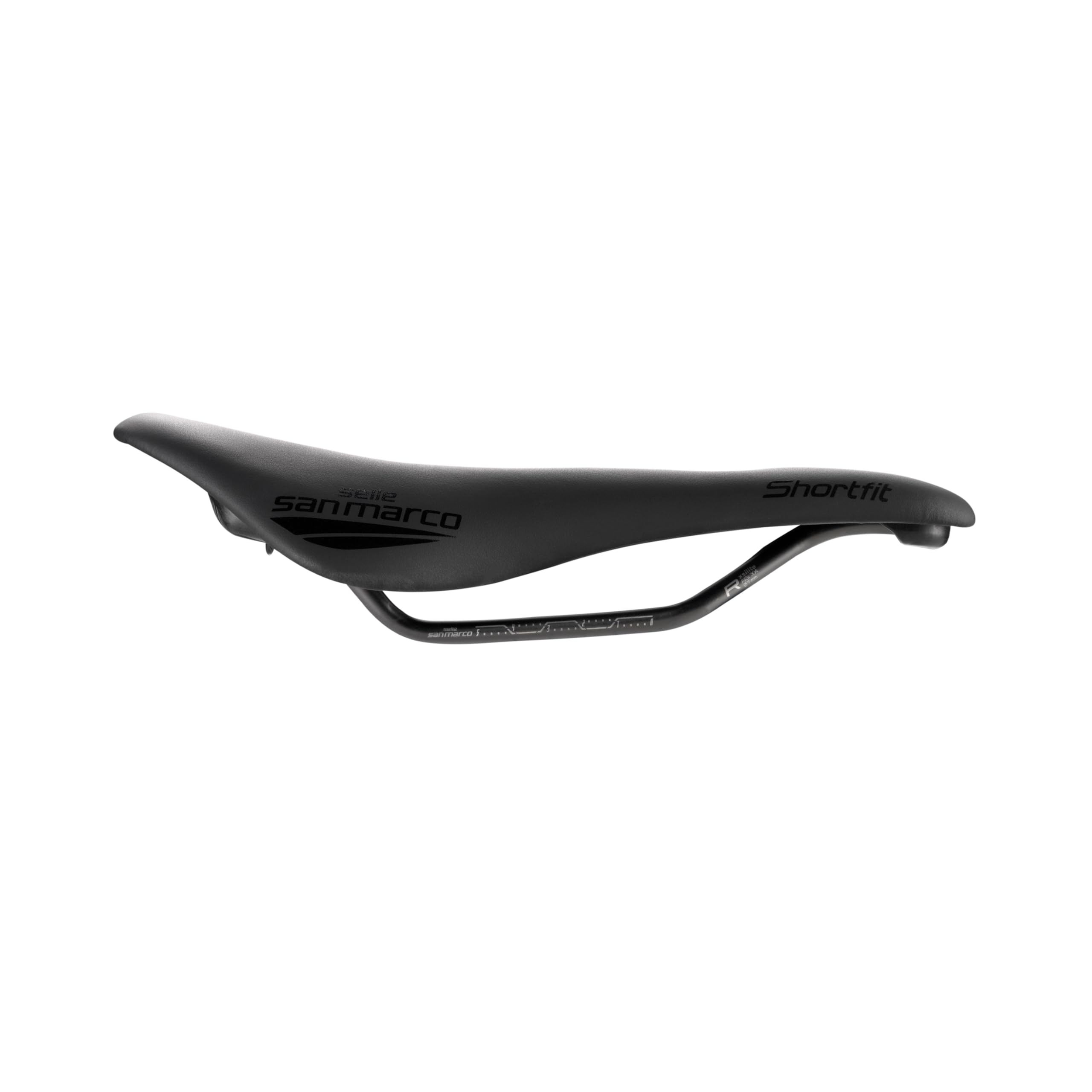 Selle San Marco SHORTFIT 130 Racing – Krótka, Ergonomiczna Siodełko Rowerowe Szosowe z Otworem, Lekka Rama ze Stali Xsilite – Rozmiar S3, Czarne