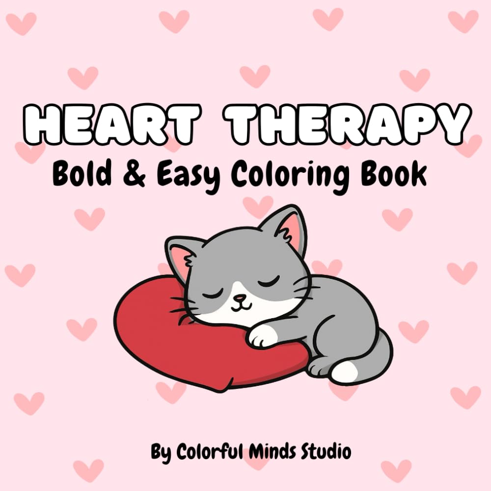 Heart Therapy: Bold & Easy Coloring Book