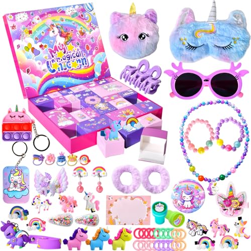 Unicorn Advent Calendar 2025 for Girls, Christmas Countdown Calendar for