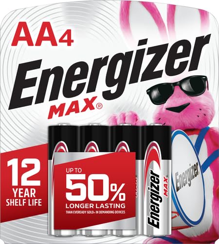 Image of Energizer AA Batteries, MAX Double AA Battery Alkaline, 4 Count (Pack of 2)