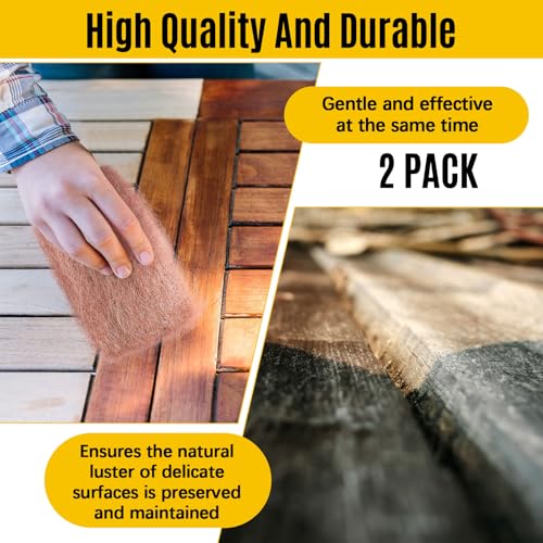 Image of Teenyyou 2 Pcs 3.5 Ounce Copper Wool Pads Soft and Reusable Wool Skein to Polish, Smooth, Stand Strip Wood and Metal Surface Oxide