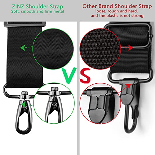 Image of ZINZ 79 inch Shoulder Strap, Extra-thick Fixed Cushion Pad and Dual Clasps Universal Replacement Strap with Metal Swivel Hooks for Laptop Bags, Luggage Bags, Camera, Crossbody (200cm,Wine Edge)