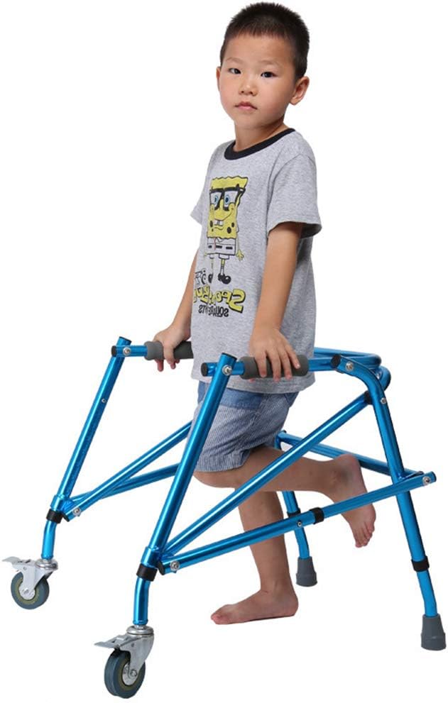 Child Rehabilitation Rollator Walker, Drive Foldable Aluminum Walking Frame, 2 Wheels Kids Mobility Walking Aids, Straight walking