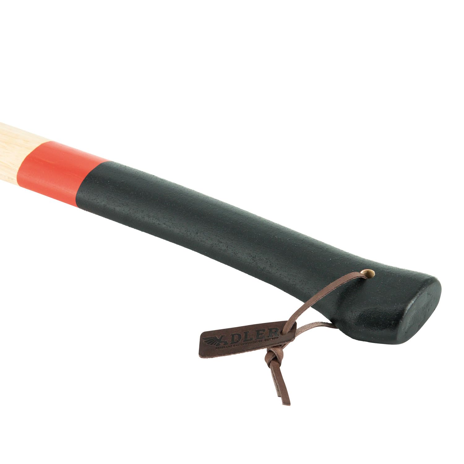ADLER Rheinlandaxt 1250g – 70 cm Hickorystiel – C60 Stahl – Schwarz/Rot – Fällen, Entasten & Spalten bis Ø20cm – inkl. Lederschutz – Made in Germany