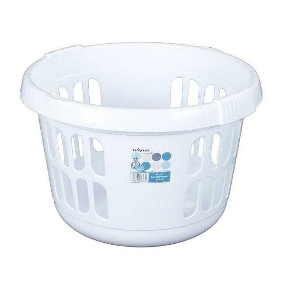 WHAM Round Laundry Basket Ice White - 12694