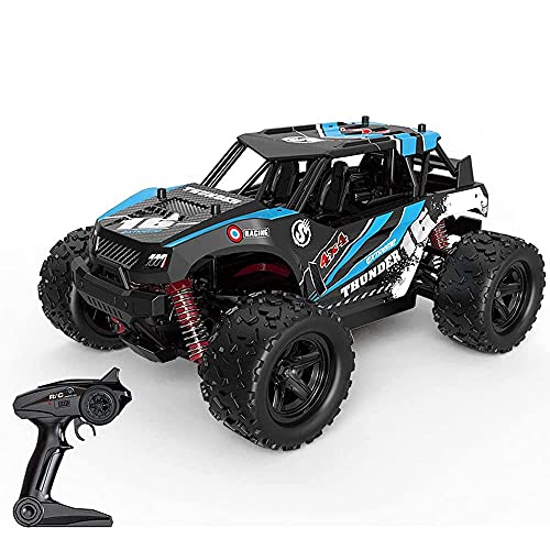 QIYHBVR 1/18 Scale Off-Road Remote Control Car, Monster RC Truck, All-Terrain 4WD Climbing RC Vehicle, Electric Drift Car 36KM/H High-Speed RC Car, Boy Toy Car Children Gift