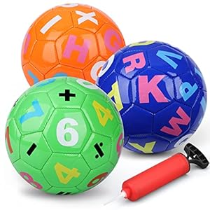 Dilabnda Mini Fußbälle für Kinder Kleinkinder, 15,2 cm Hüpf Fußbälle Sportbälle für drinnen draußen, Hinterhof Rasen, weicher Ball, Geschenk für Mädchen Jungen im Alter von 3 4 5 6 7 8 9 10 (3 Stück)