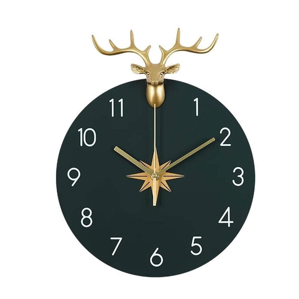 EINES Silent Decorative Wall Clock Fashion Wall Clock Living Room Home Modern Simple Atmosphere Personality Clock Creative Nordic Light Luxury Clock Easy to Read(S)