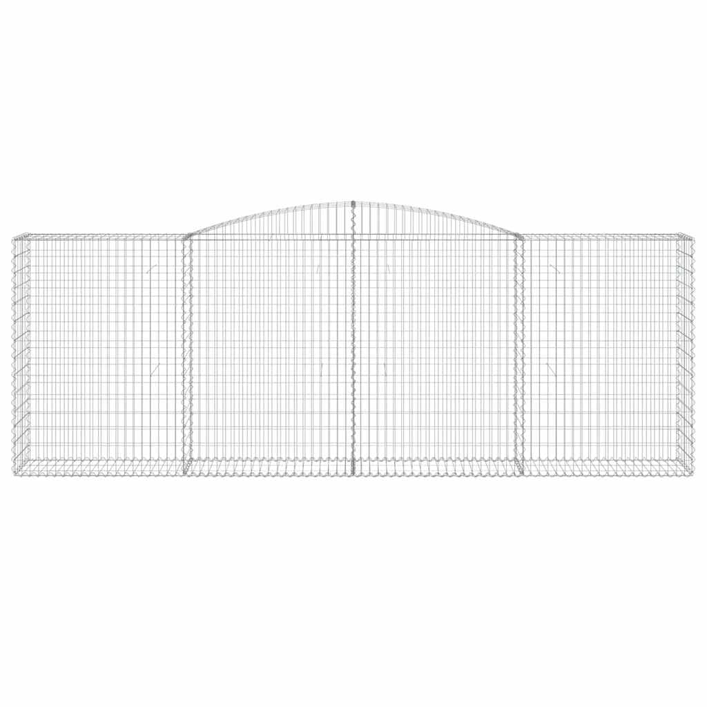 Juego de 5 gaviones de arco alto, 400 x 50 x 140/160 cm
