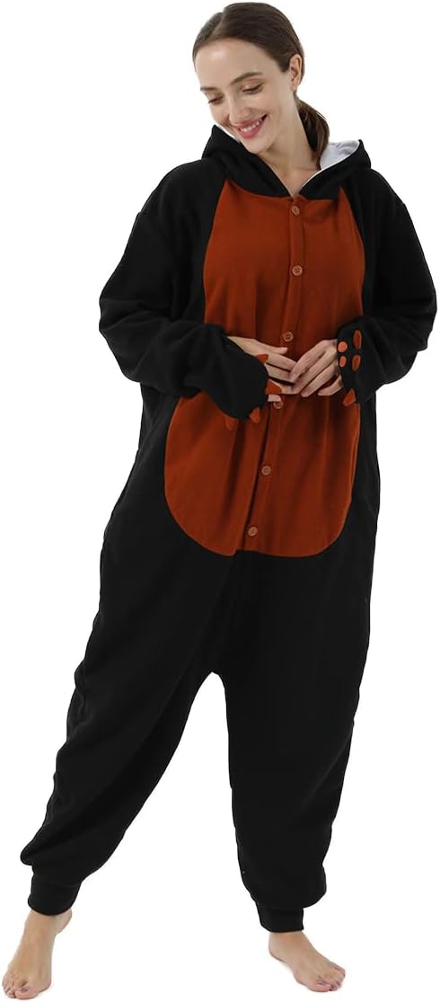 Unpifolov Black Bear Pajamas Unisex Animal Jumpsuit Adult Cosplay Costumes - Image 5