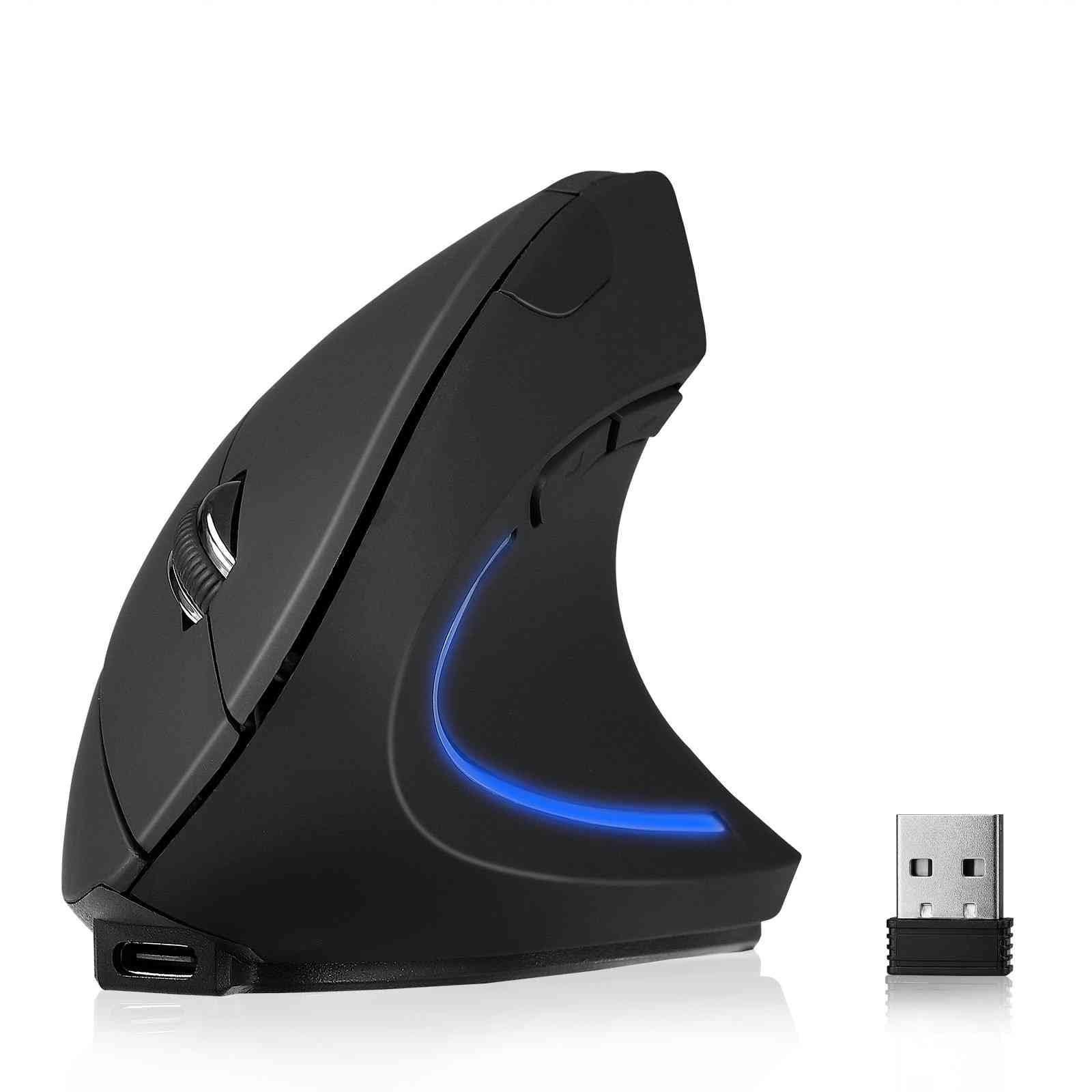 UrbanX Best Wireless Ergonomic Mouse Bluetooth & 2.4GHz, Tunnel Design for Book S 15" OLED (Model: K5504VA-ES96), Right Hand Comfort, Large Vertical
