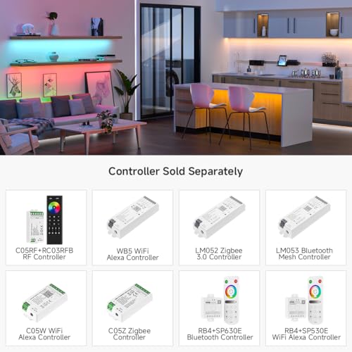 Tira de LED COB RGBCCT RGB + Blanco Regulable 24V miniatura 5