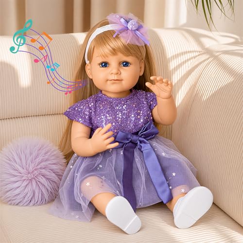 SDALU 22 Interactive Talking Reborn Baby Doll Realistic Baby Doll Girl