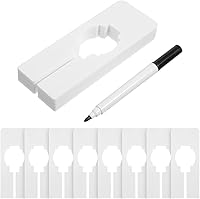 Lnngub 8-Pack Closet Dividers for Hanging Clothes - White Plastic Hanger Separators with Marker Pen for Easy Wardrobe Organization