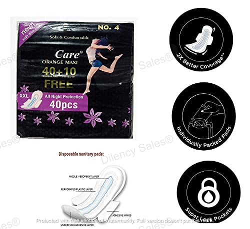 Dilency Sales Sanitary Pads For Women/Girls (XXL) (Pack Of 40 Pads + 10 Panty-Liner) (PACK OF 2) - Image 2
