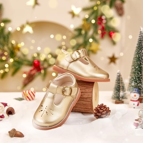 Image of PHIRAMIN Toddler Girl Mary Jane Dress Shoes-Little Girl School Uniform Shoes for Wedding Party