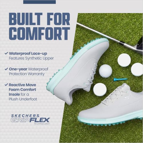 Image of Skechers Women's Jasmine Waterproof Golf Shoe | Golf, Waterproof, ECO FLIGHT Cushioning, GRIPFLEX Outsole, Light Weight, Replaceable Softspikes