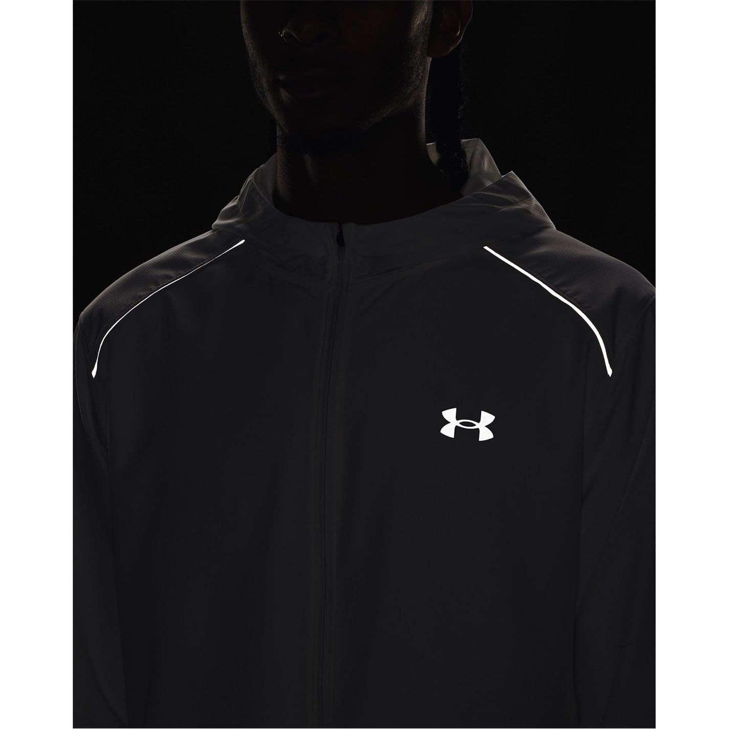 Under Armour Hommes Storm Run Hooded Jacket Vêtements De Course Veste Running White - Blanc M