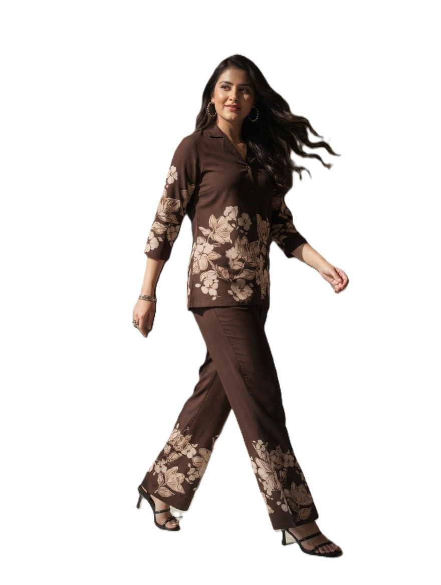 jobanpagi Women's cotton Floral Printed Co-ord Set, & Bell Bottom Trousers, Indo-Western for Women & Girls-picture-51