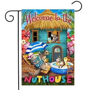 Summer Nuthouse Humor Garden Flag 12.5" x 18" Briarwood Lane Summer Nuthouse Humor Garden Flag 125 x 18 Briarwood Lane