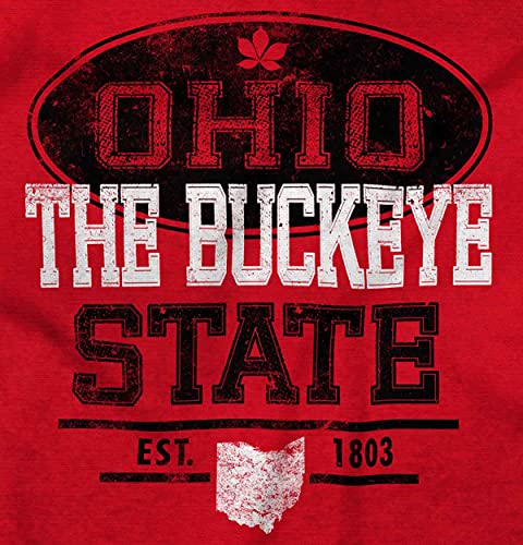 Brisco Brands Ohio OH Buckeye Leaf Logo Souvenir Baby Romper Boys or Girls2