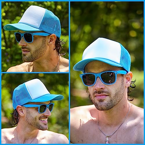 Image of Funky Junque Blank Mesh Foam Lightweight Snapback Trucker Hat | Lightweight Foam Trucker Hat with Breathable Mesh Back, Golf Beach and Street Style, Trendy Trucker Hats for Men