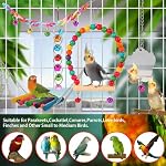 Vogelspielzeug für Sittiche, Papageien, Sittiche, Nymphensittiche, Liebesvögel, Finken, Mynah, Wellensittich, 9 Stück Holzleiterbrücke, Schaukel, Hängematte, Käfigzubehör – Bild 4