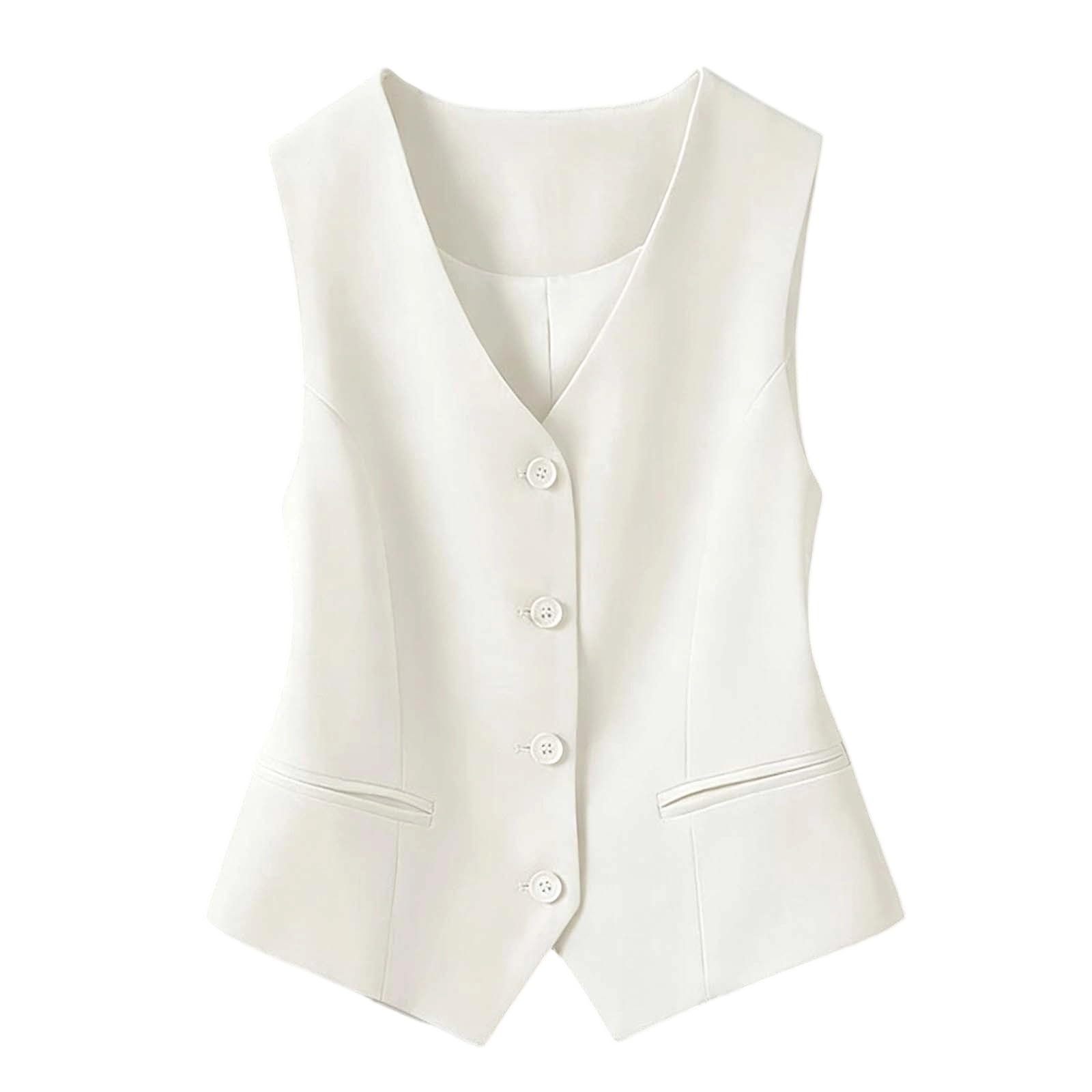 2026 Chaleco Mujer Trajes Elegante Chaleco Campero Chaleco sin Mangas Mujer con Cuello en V de Esmoquin Chalecovintage S-3XL