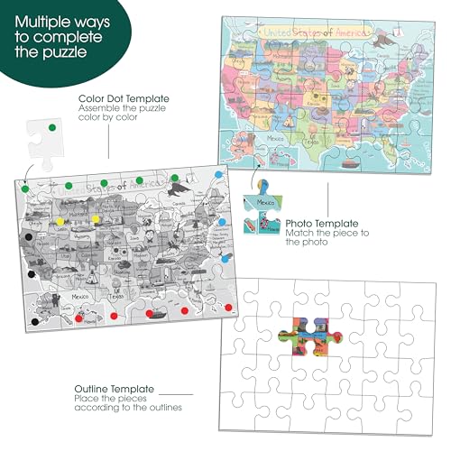 Keeping Busy Dementia Puzzles for Seniors USA Map 24 Piece Puzzle for Seniors with Dementia Color Coded with Templates - Puzzles for Dementia Patients - Puzzles for Dementia Seniors - Dementia Puzzle - Image 6