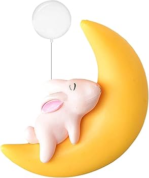 Amazon.co.jp: アクアリウム 水槽 オブジェ 月と熊/ウサギ 装飾