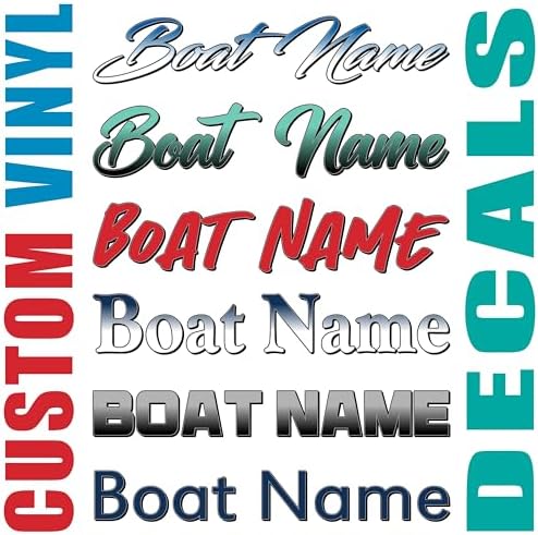 Custom Vinyl Boat Name Decal, Create Your Own Graphic Premium Marine Vinyl Lettering CTDP (Extra Long 18-24 Letters)