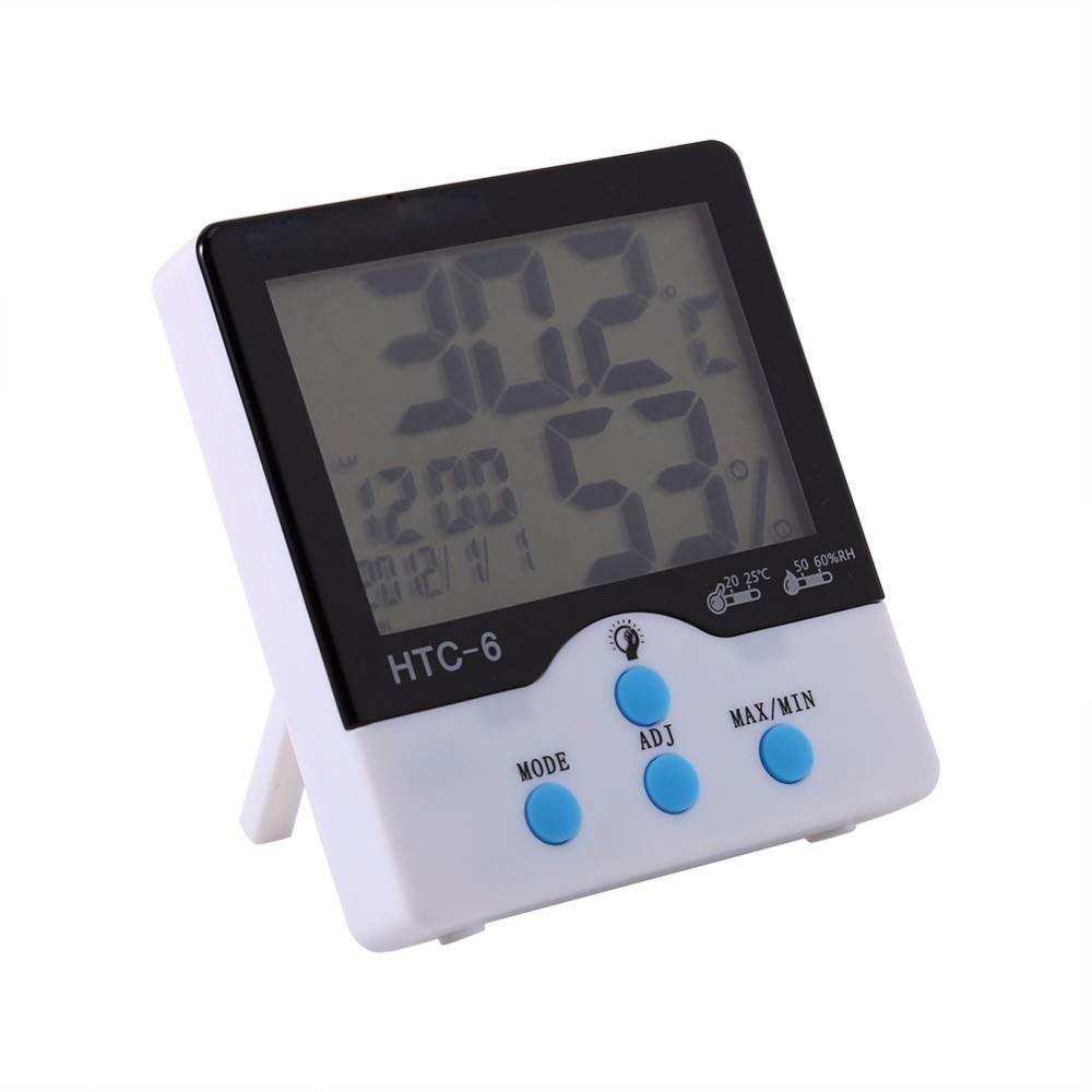 PNAWLLCF-65 Wysokiej dokładności cyfrowy termometr LCD, higrometr, elektroniczny miernik temperatury i wilgotności do użytku wewnętrznego, zegar, stacja pogodowa